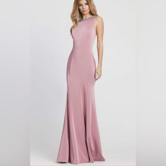 Mac Duggal Dresses & Skirts - NWT IEENA FOR MAC DUGGAL Pink Embellished Neck Trumpet‎ Gown size 4 women's